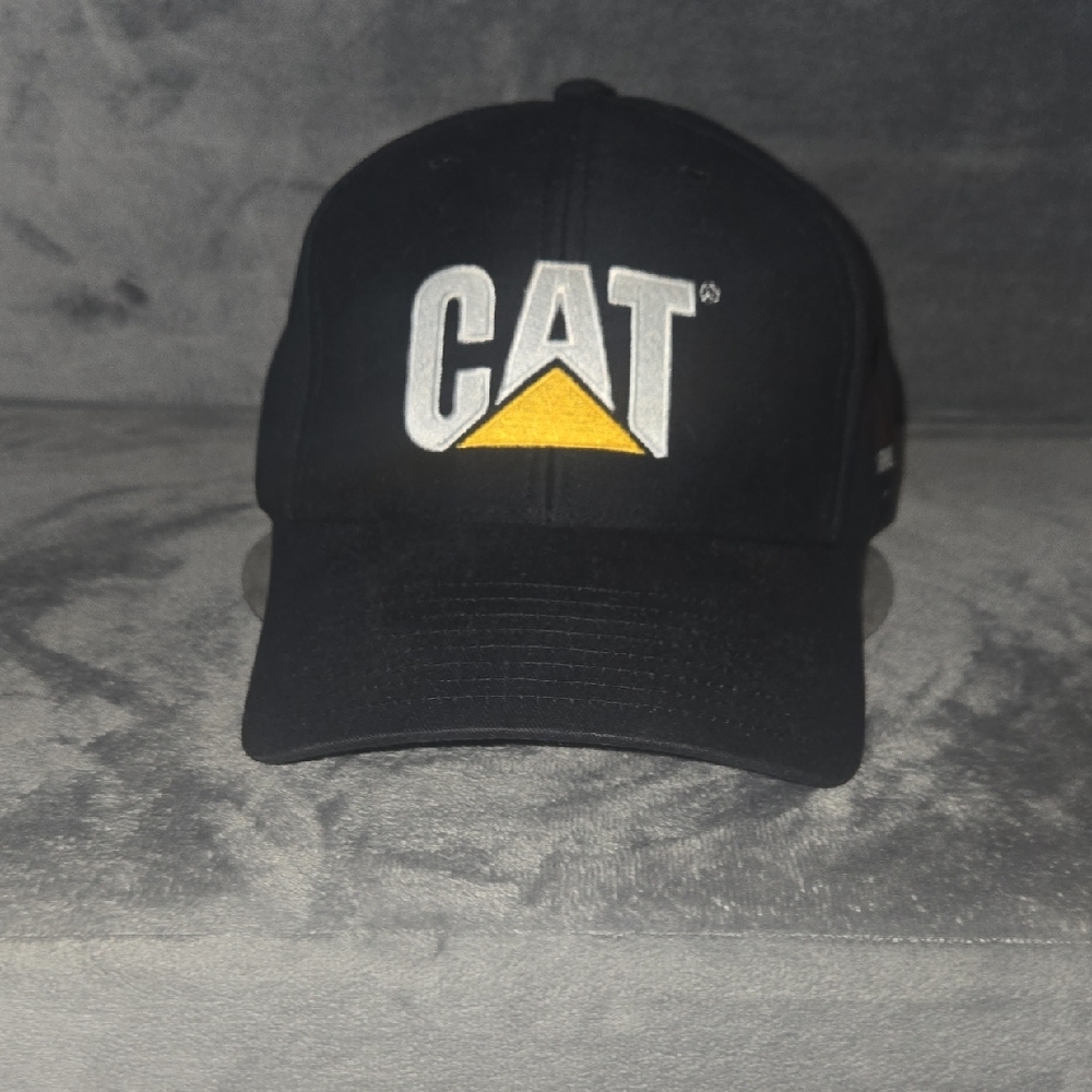 CAT Men's Black Cap with Yellow Logo
